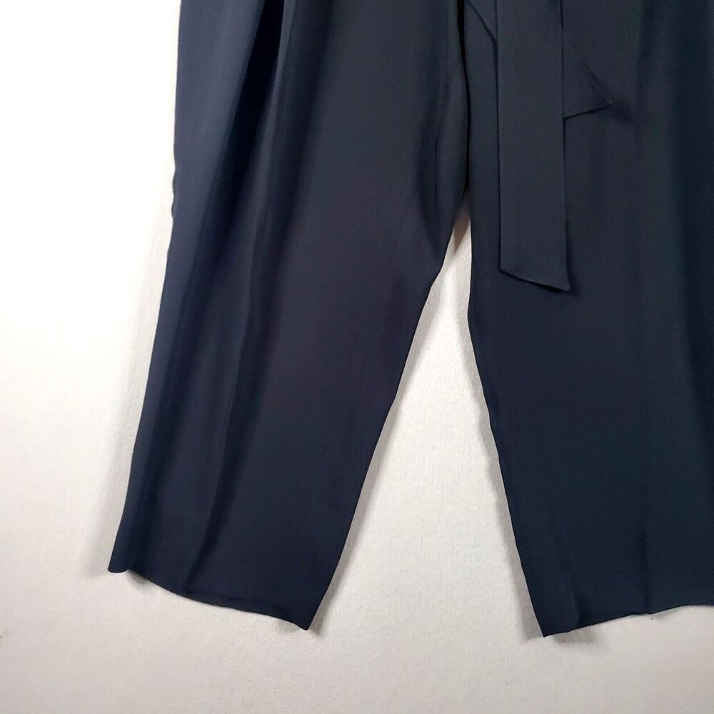 Boden Women’s Melina High Waisted Paperbag Pants Trousers Size 18R Black - Picture 7 of 13